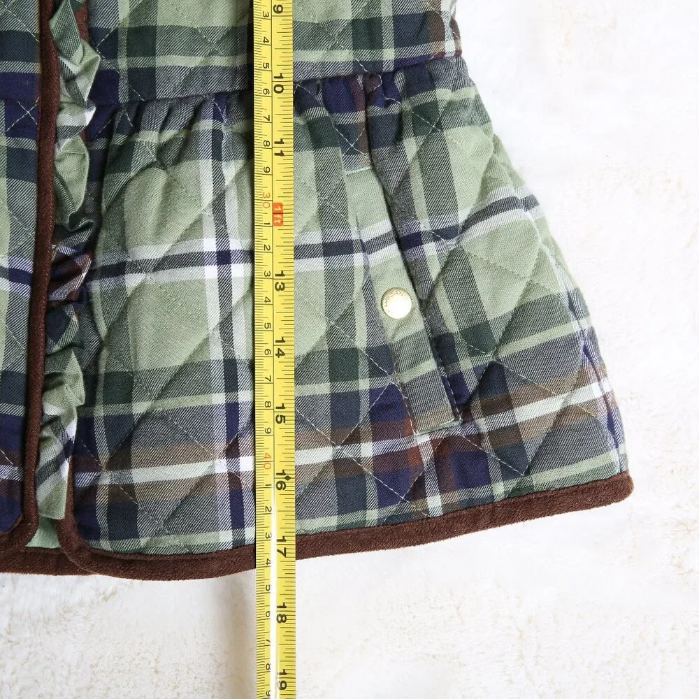 JANIE & JACK The Equestrian Quilted Plaid Jacket Size 5-6